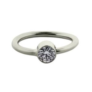 Leroi Fixed Bezel nose ring / earring / versatile hoop ring